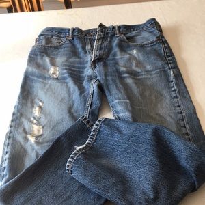 Distressed Levi jeans